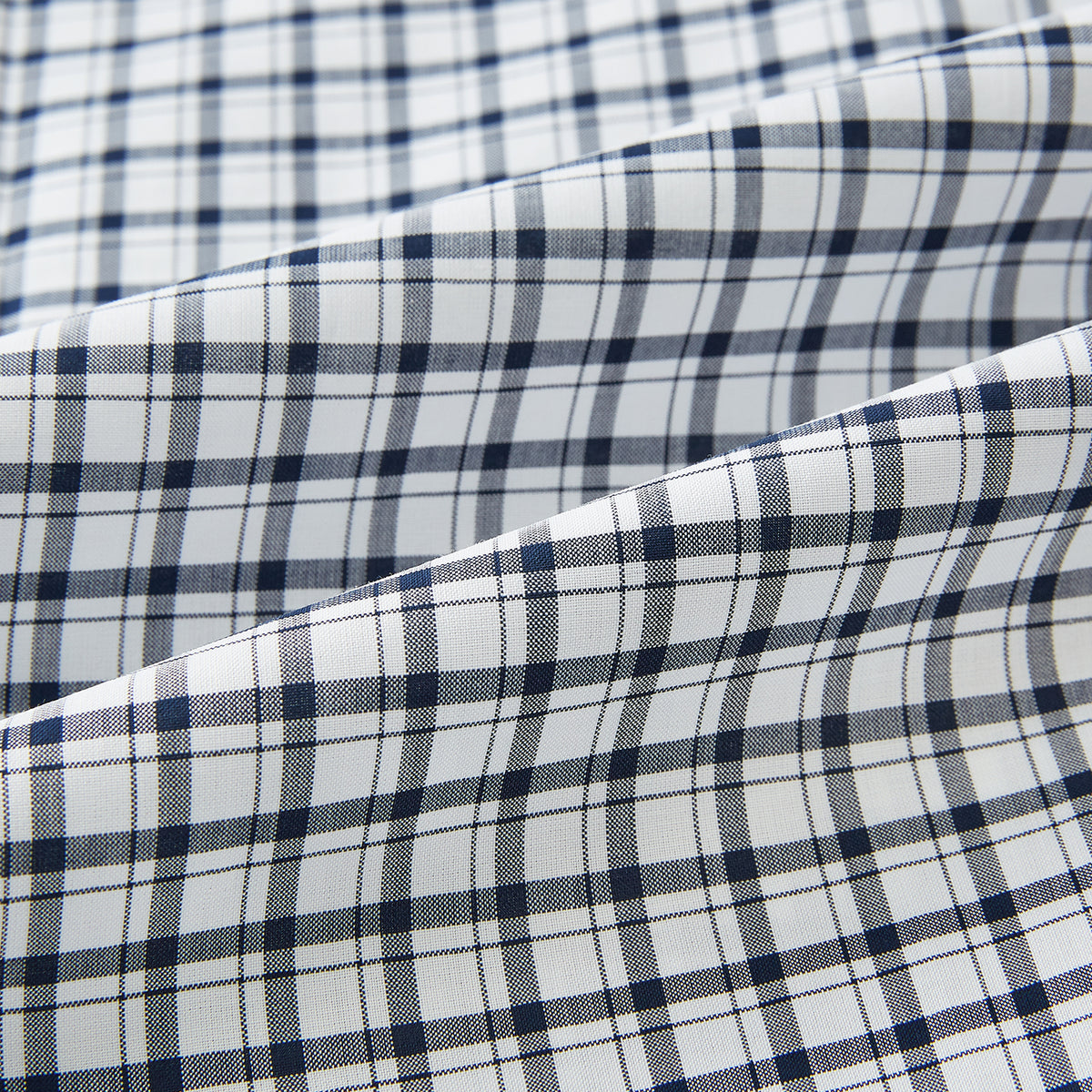View 8 of product Chequered Navy on White Windsor Regular Fit Shirt in Cotton