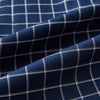 View 8 of product White check on navy Windsor Shirt with Open Collar and Button Cuffs