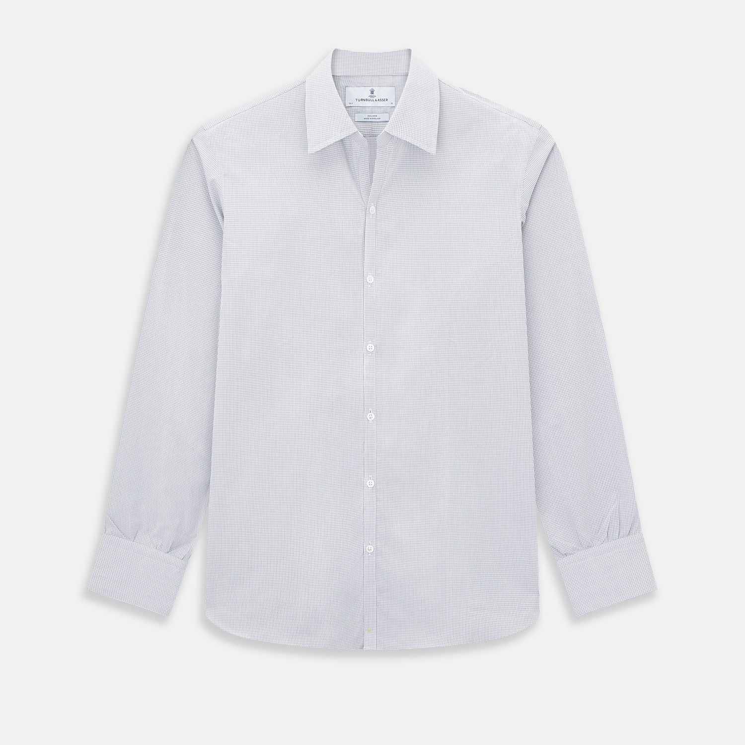 View 1 of product Grey Micro-Tattersall Check Windsor Shirt 18