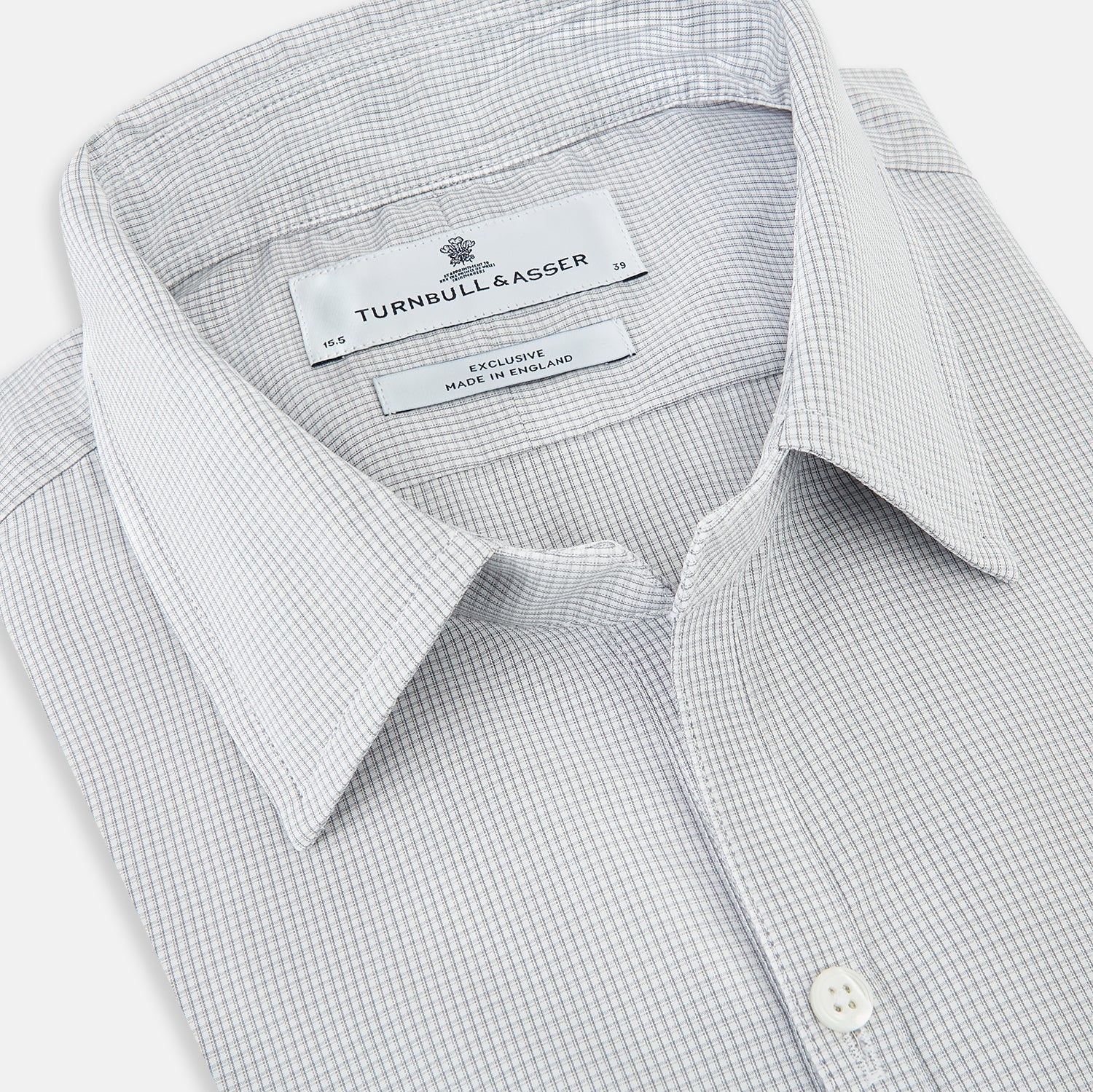 View 2 of product Grey Micro-Tattersall Check Windsor Shirt 18