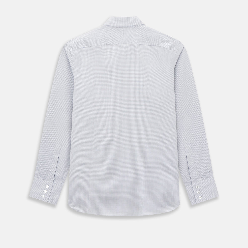 Grey Micro-Tattersall Check Windsor Shirt 18