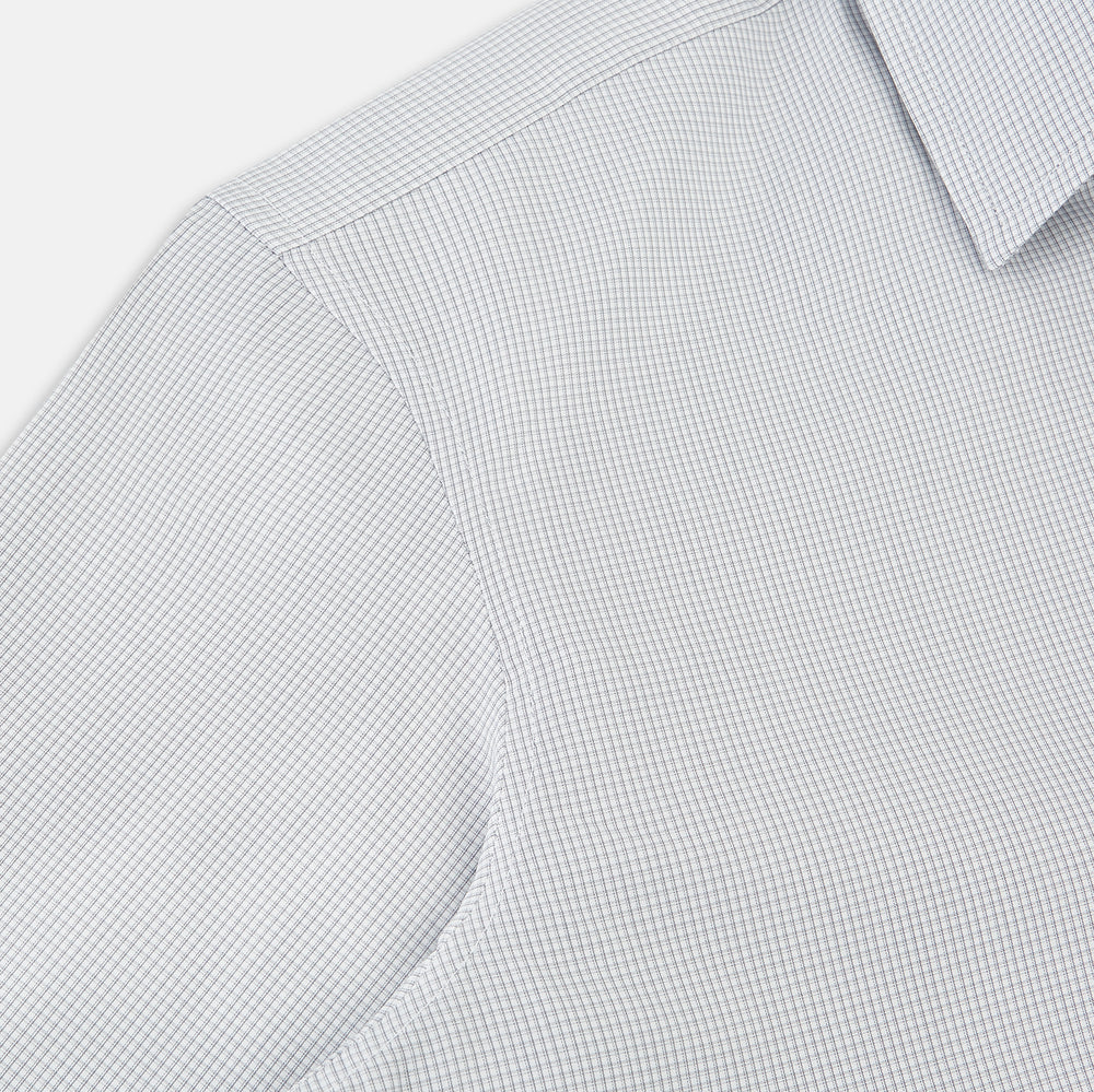 Grey Micro-Tattersall Check Windsor Shirt 18