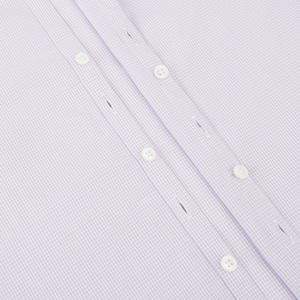 Pale Pink Micro-Tattersall Check Windsor Shirt 17.5