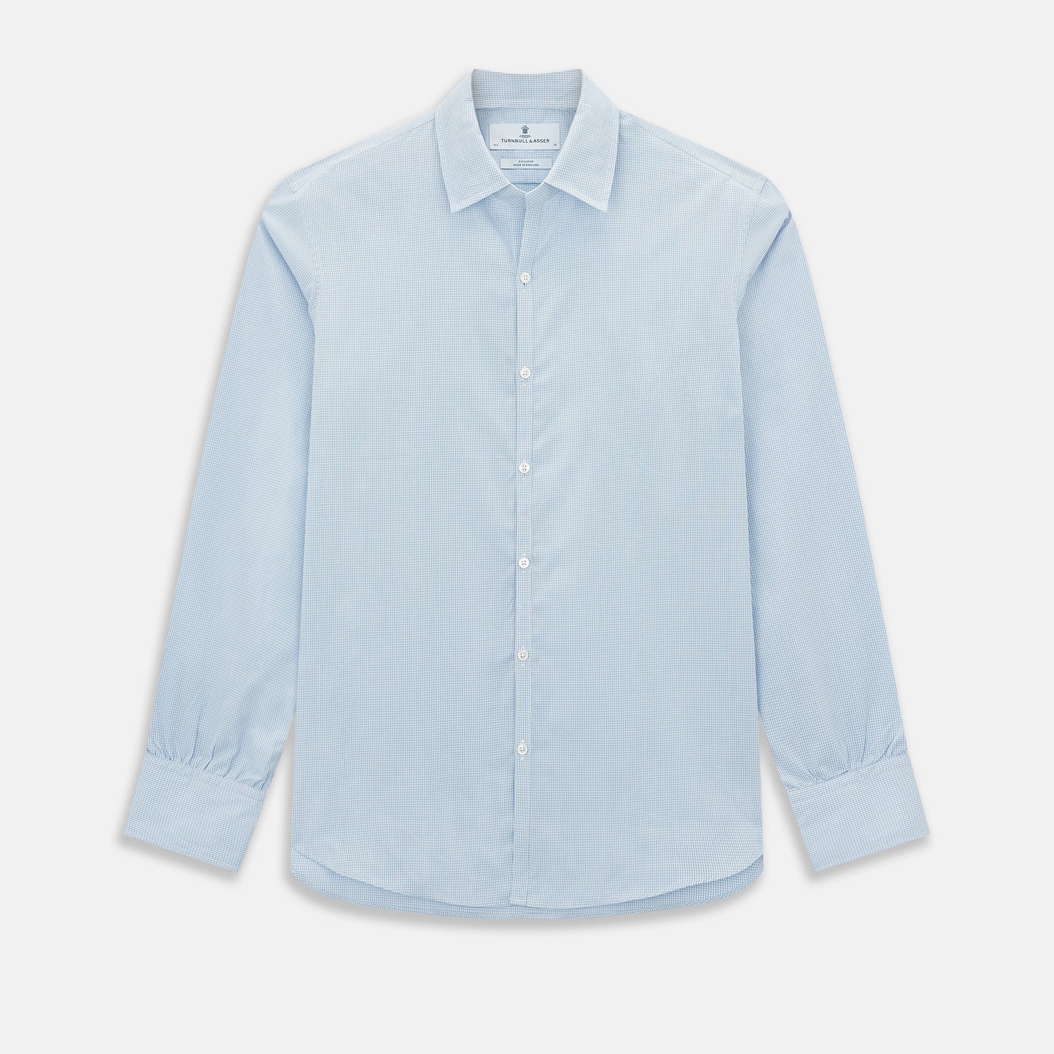 View 1 of product Colony Blue Micro-Tattersall Check Windsor Shirt 17