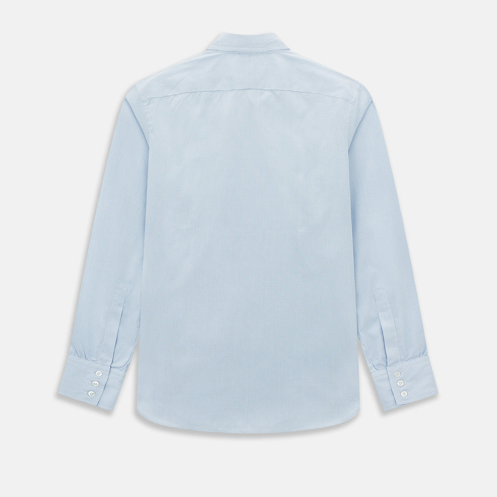 Colony Blue Micro-Tattersall Check Windsor Shirt 17