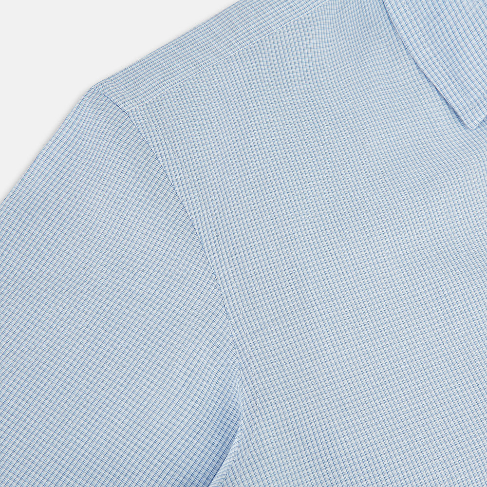 Colony Blue Micro-Tattersall Check Windsor Shirt 17