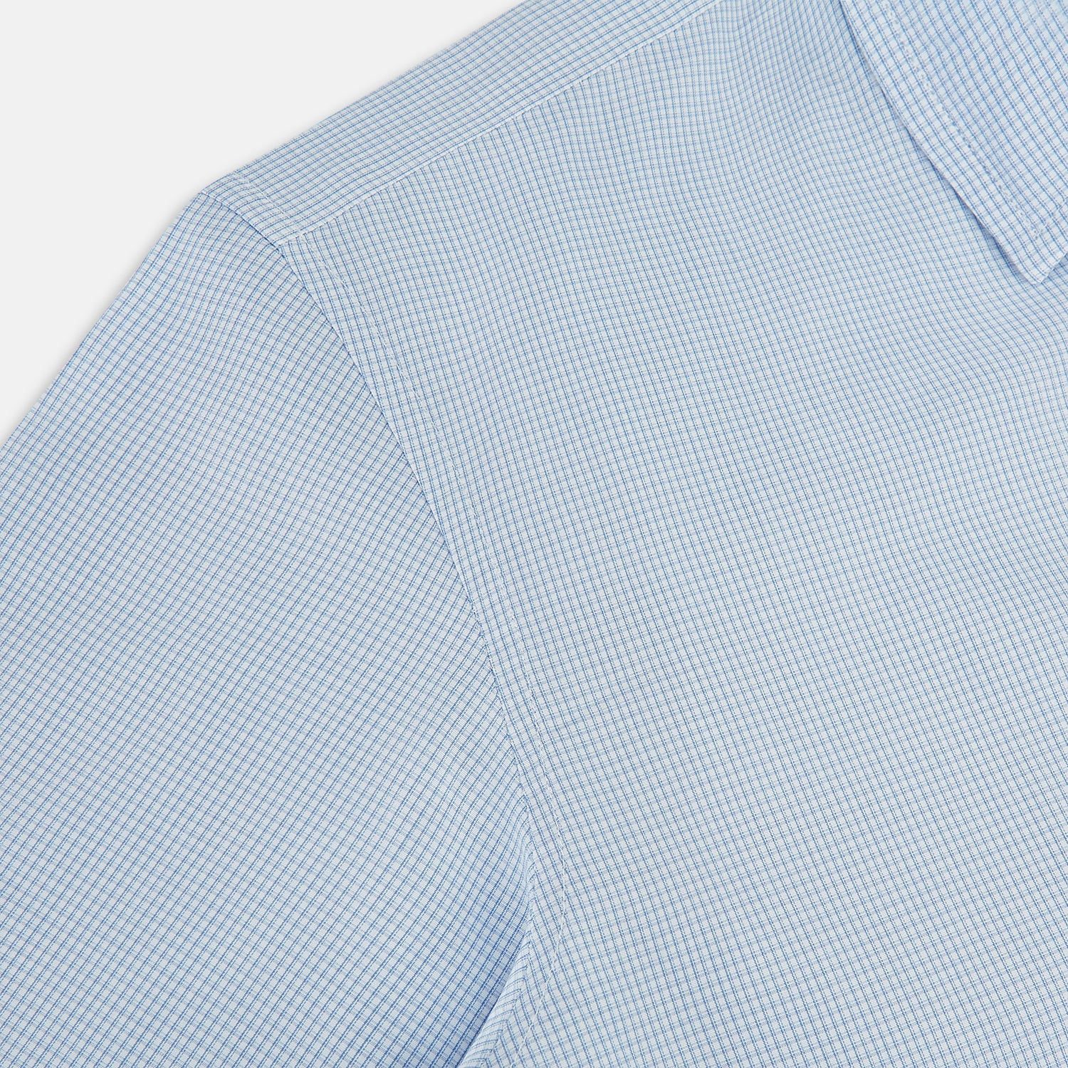 View 6 of product Colony Blue Micro-Tattersall Check Windsor Shirt 17