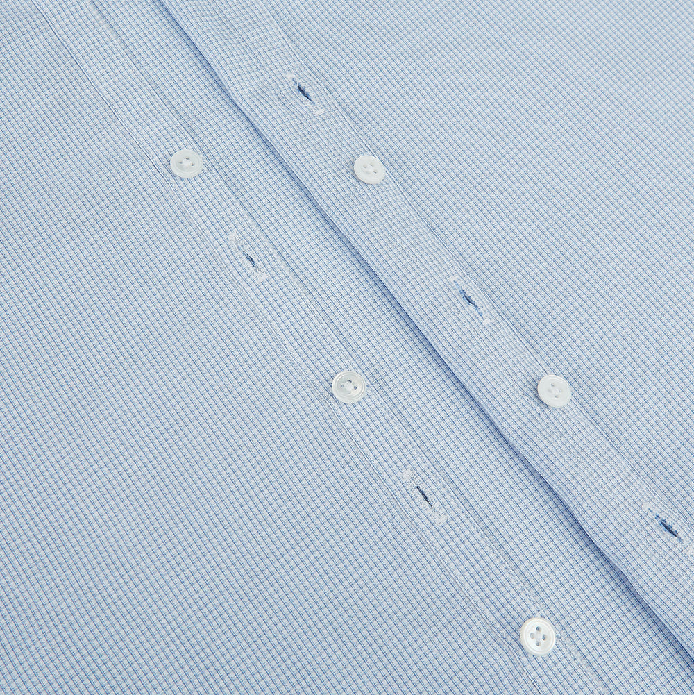 Colony Blue Micro-Tattersall Check Windsor Shirt 17