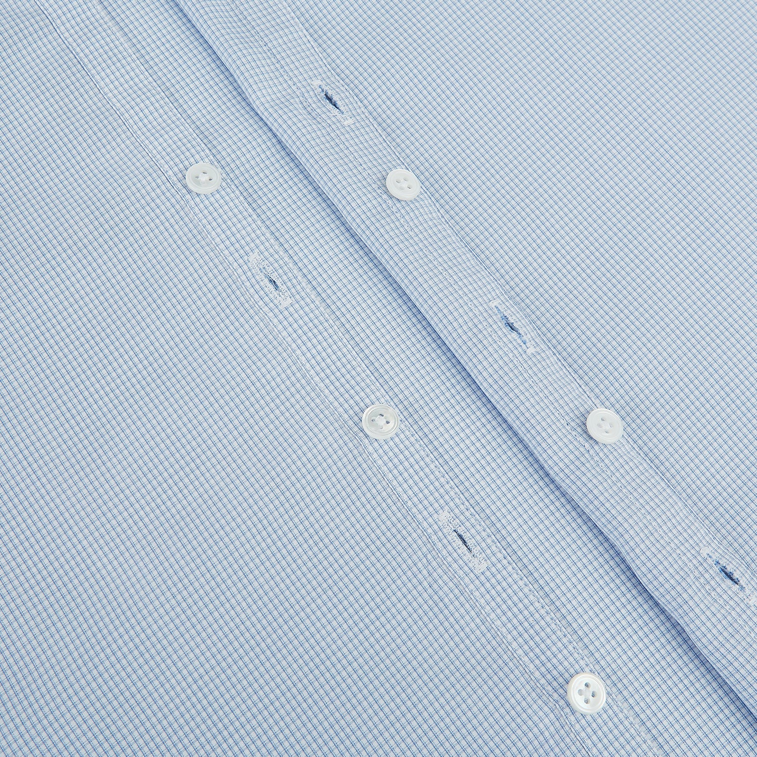 View 7 of product Colony Blue Micro-Tattersall Check Windsor Shirt 17
