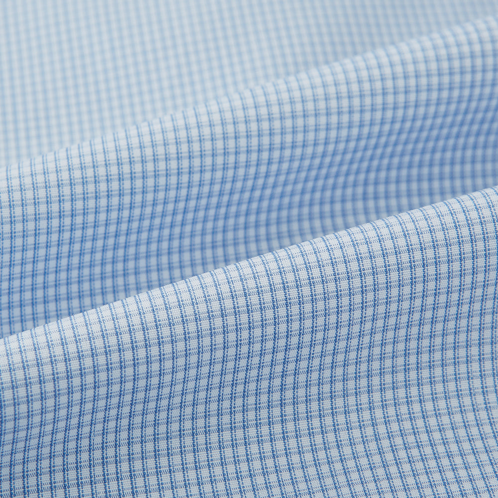 Colony Blue Micro-Tattersall Check Windsor Shirt 17