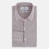 View 5 of product Burgundy Micro-Tattersall Check Windsor Shirt 18