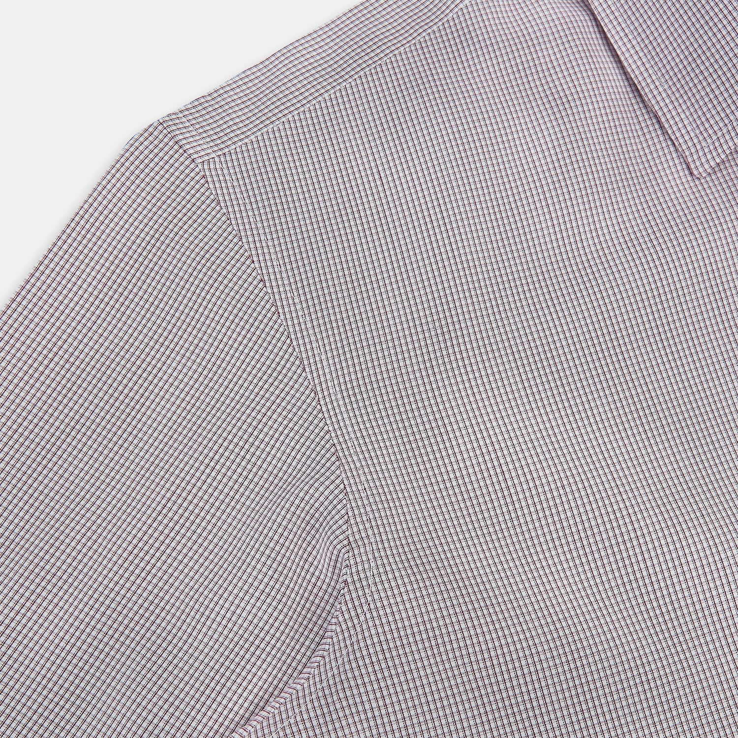 View 6 of product Burgundy Micro-Tattersall Check Windsor Shirt 18