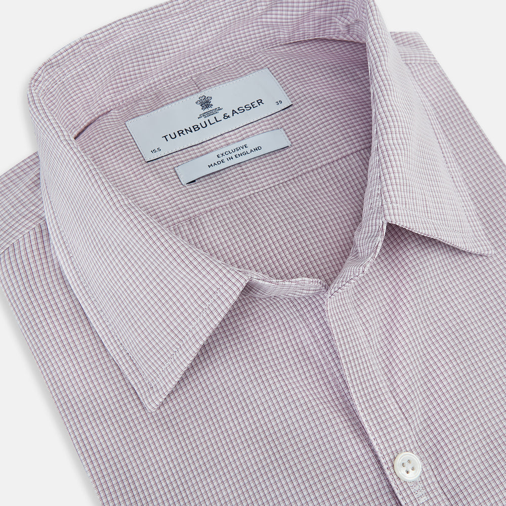 Lilac Shadow Check Wndsor Shirt 17