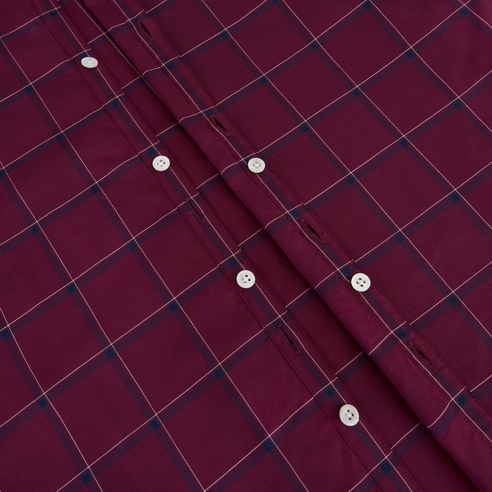 Online Exclusive · Wine Grid Check Windsor Shirt 19.0
