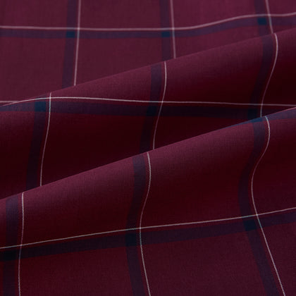 Online Exclusive · Wine Grid Check Windsor Shirt Image 7