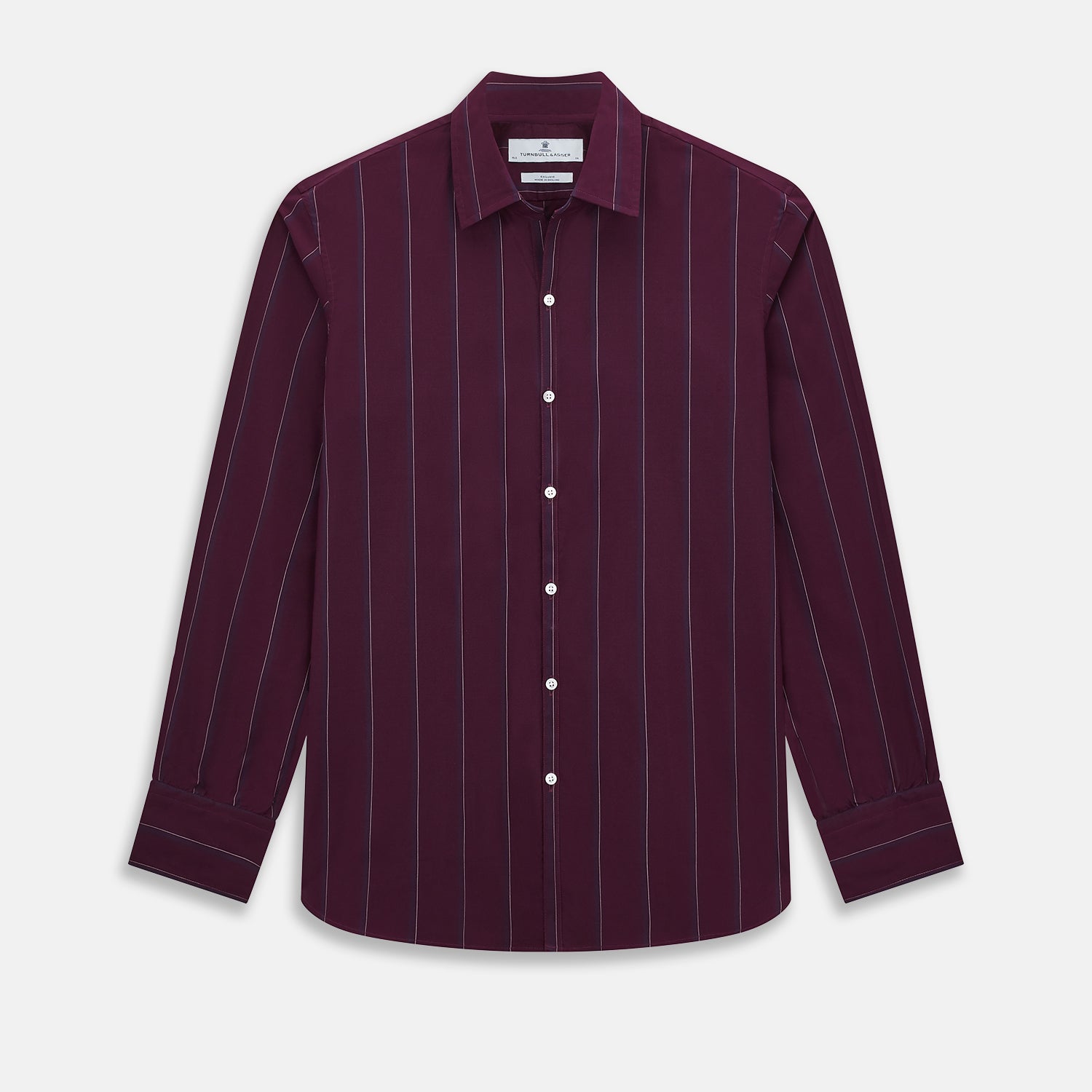 View 1 of product Dark Burgundy Track Stripe Windsor Shirt 19