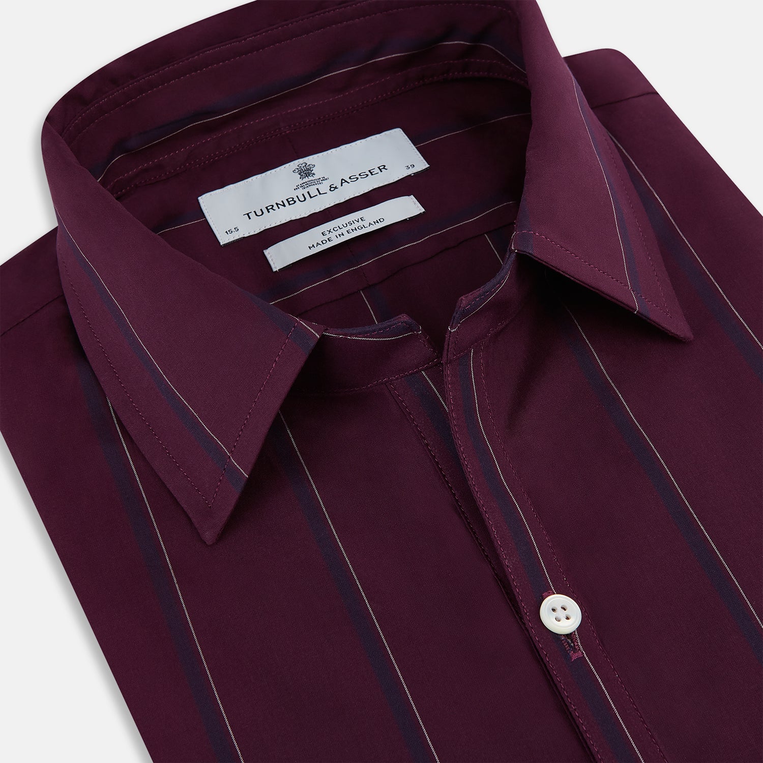 View 2 of product Dark Burgundy Track Stripe Windsor Shirt 19