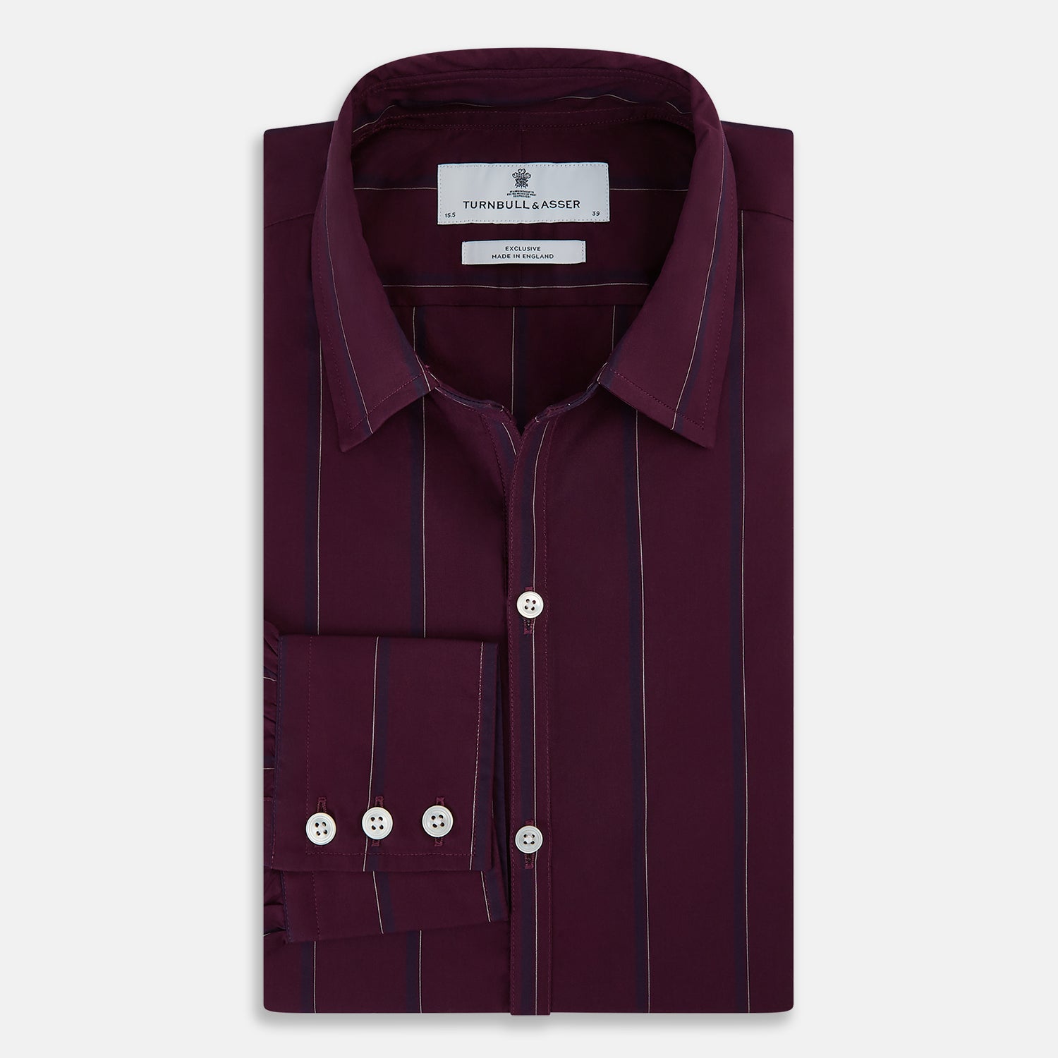 Image 5 of product Dark Burgundy Track Stripe Windsor Shirt 19