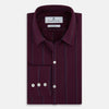 View 5 of product Dark Burgundy Track Stripe Windsor Shirt 19