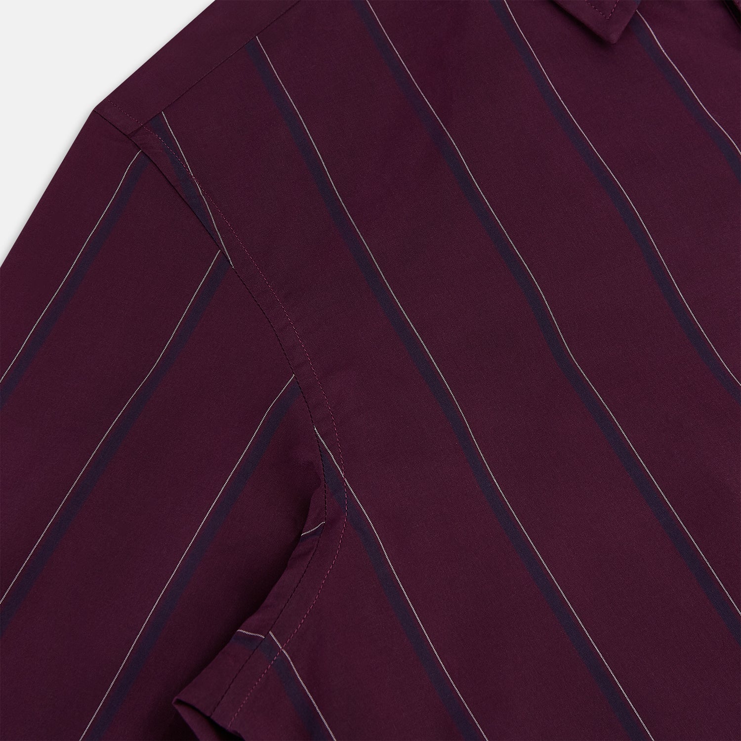 View 6 of product Dark Burgundy Track Stripe Windsor Shirt 19