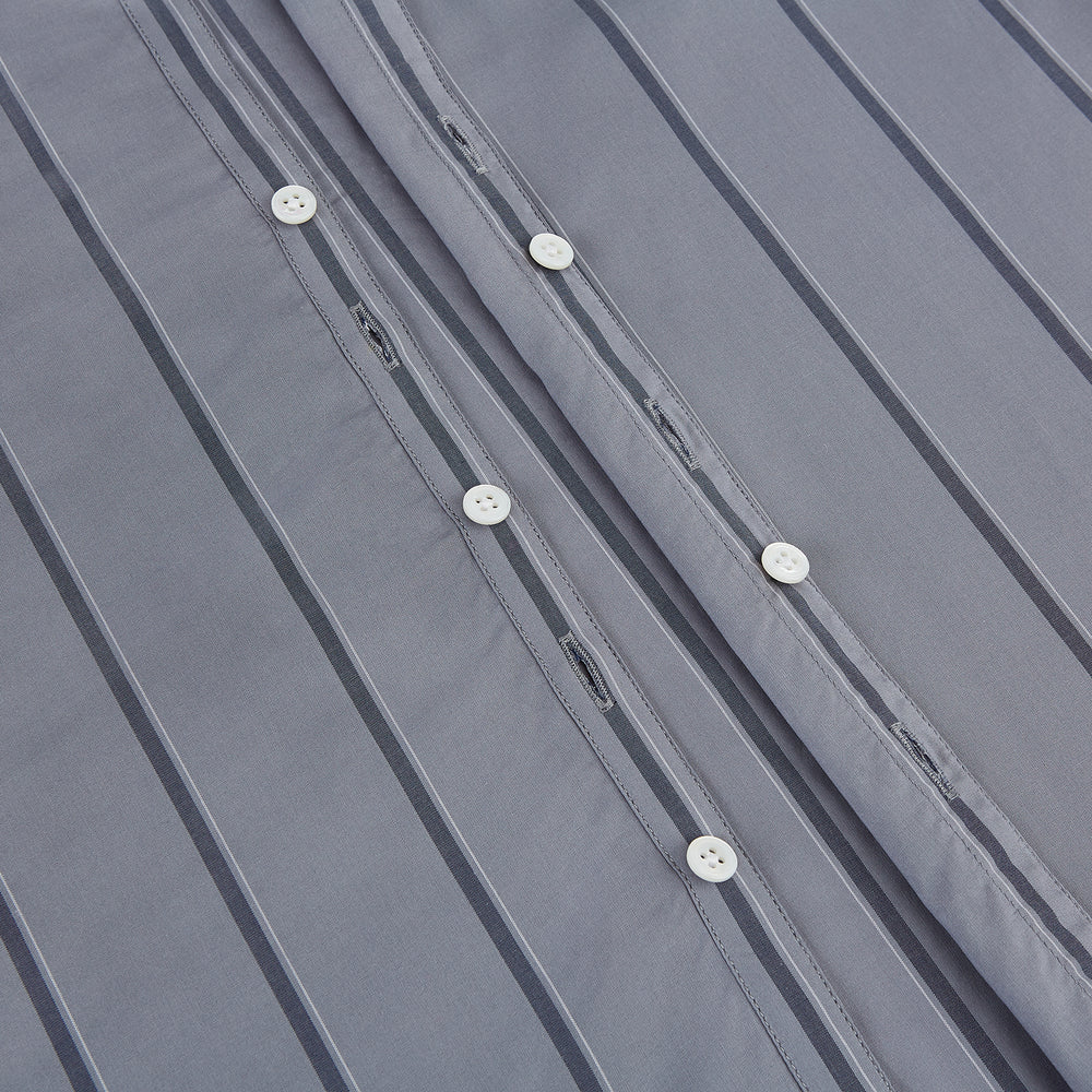 Grey Track Stripe Windsor Shirt 19