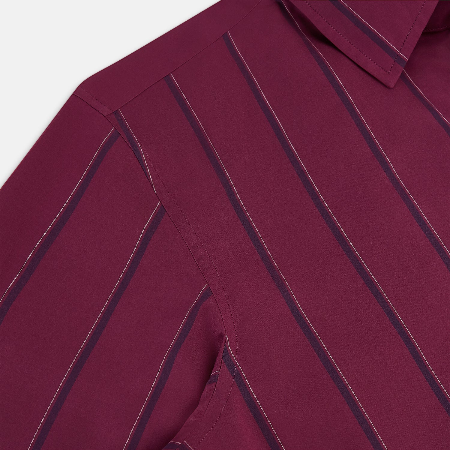 Image 6 of product Wine Track Stripe Windsor Shirt 19