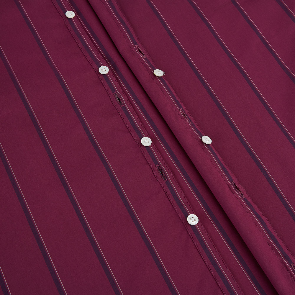 Wine Track Stripe Windsor Shirt 19