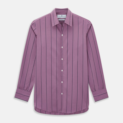Online Exclusive · Antique Pink Track Stripe Windsor Shirt