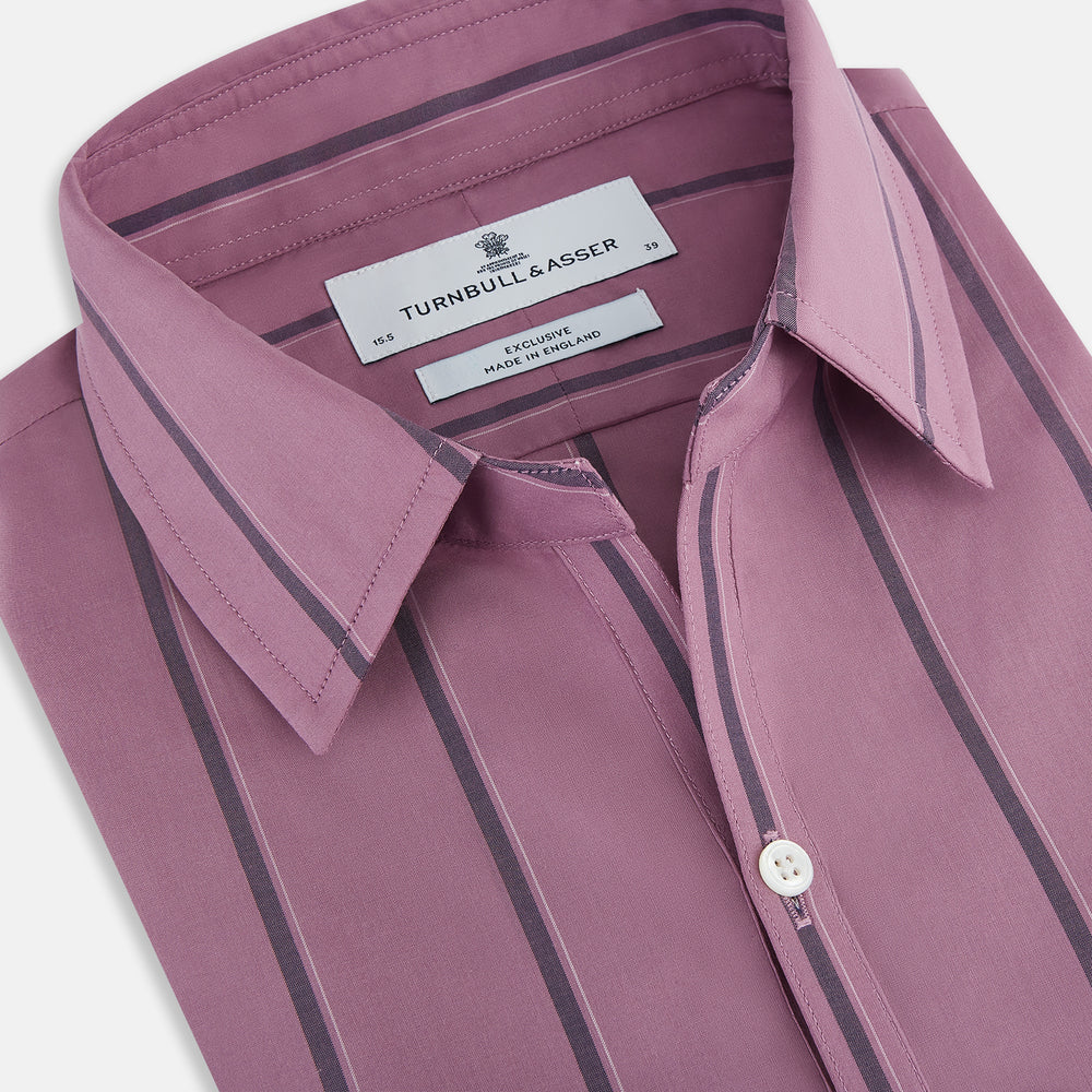 Online Exclusive · Antique Pink Track Stripe Windsor Shirt 19.0