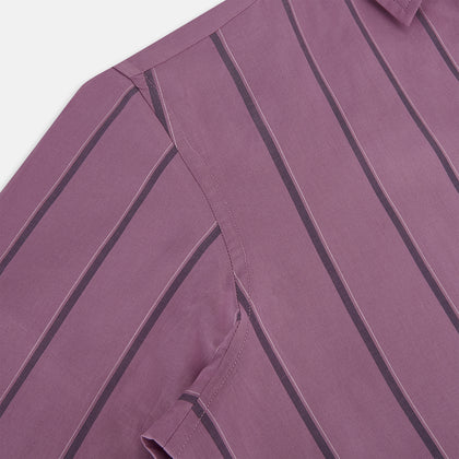 Online Exclusive · Antique Pink Track Stripe Windsor Shirt Image 5