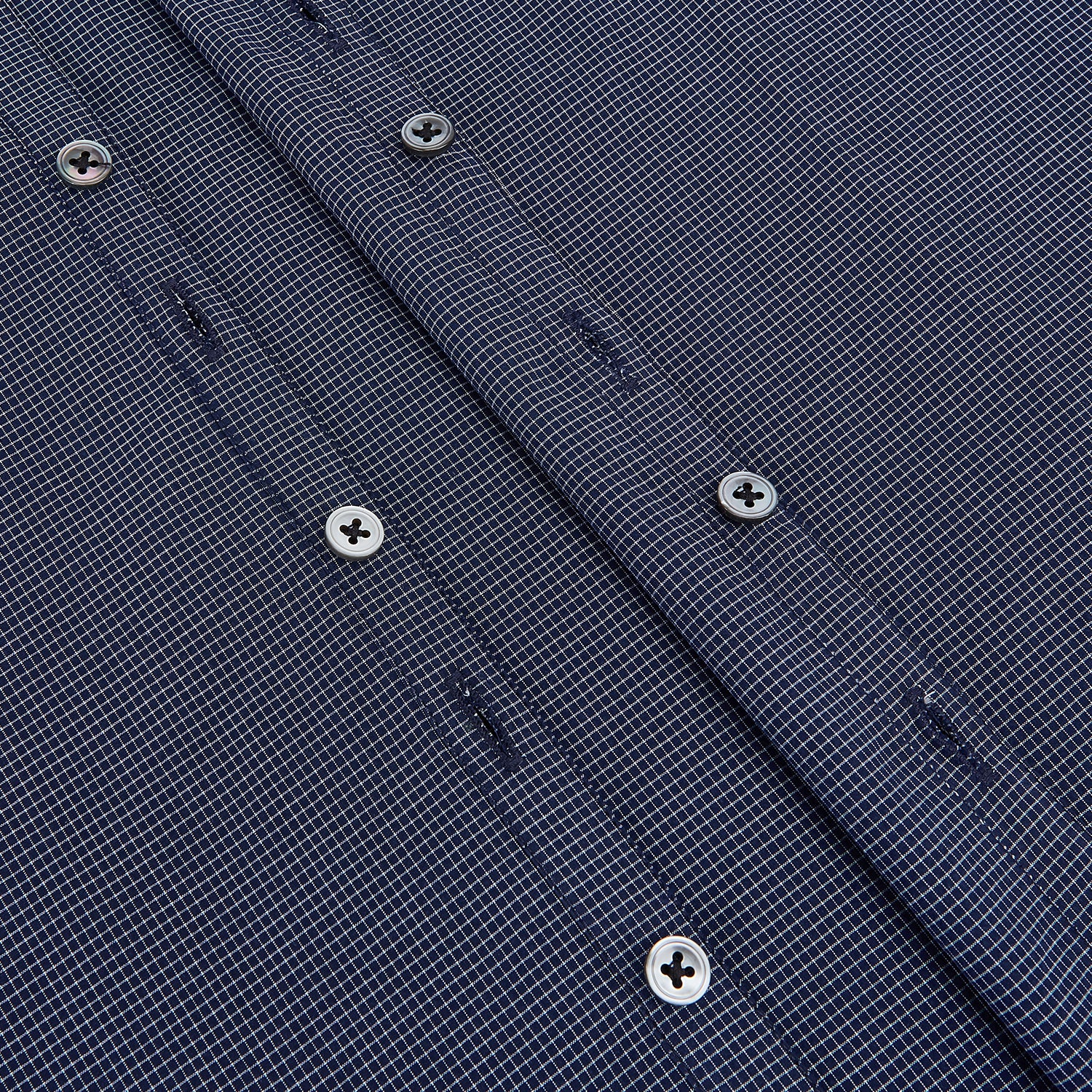 Image 7 of product Pale Blue and Navy Pin Check Windsor Shirt 19