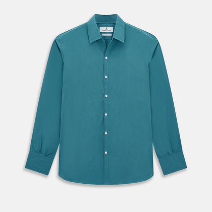 Turquoise Pin Check Windsor Shirt