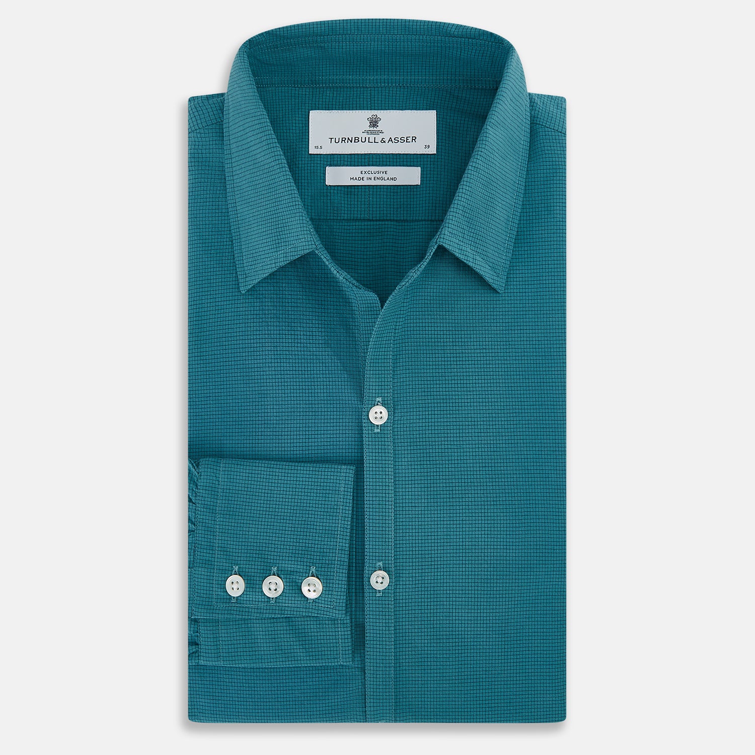 Image 5 of product Turquoise Pin Check Windsor Shirt 19