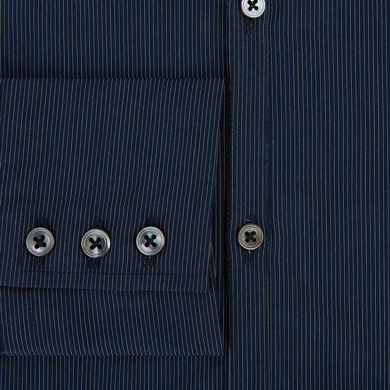 Image 4 of product Navy and White Pinstripe Windsor Shirt 19