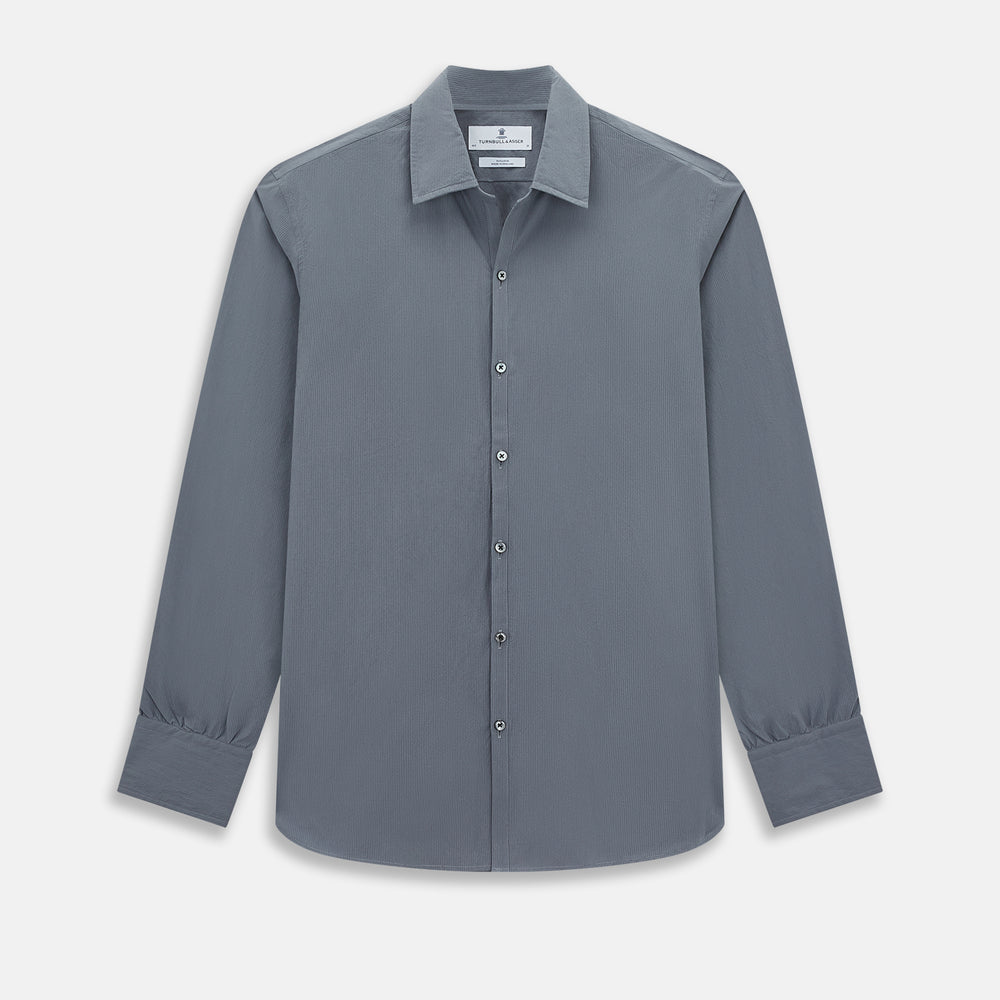 Grey Pinstripe Windsor Shirt 19
