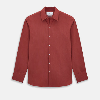Dark Red Pinstripe Windsor Shirt