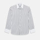 SHIRTS RF WH WINDSOR OPEN CLR WH 3BC NAVY STRIPE 15.5