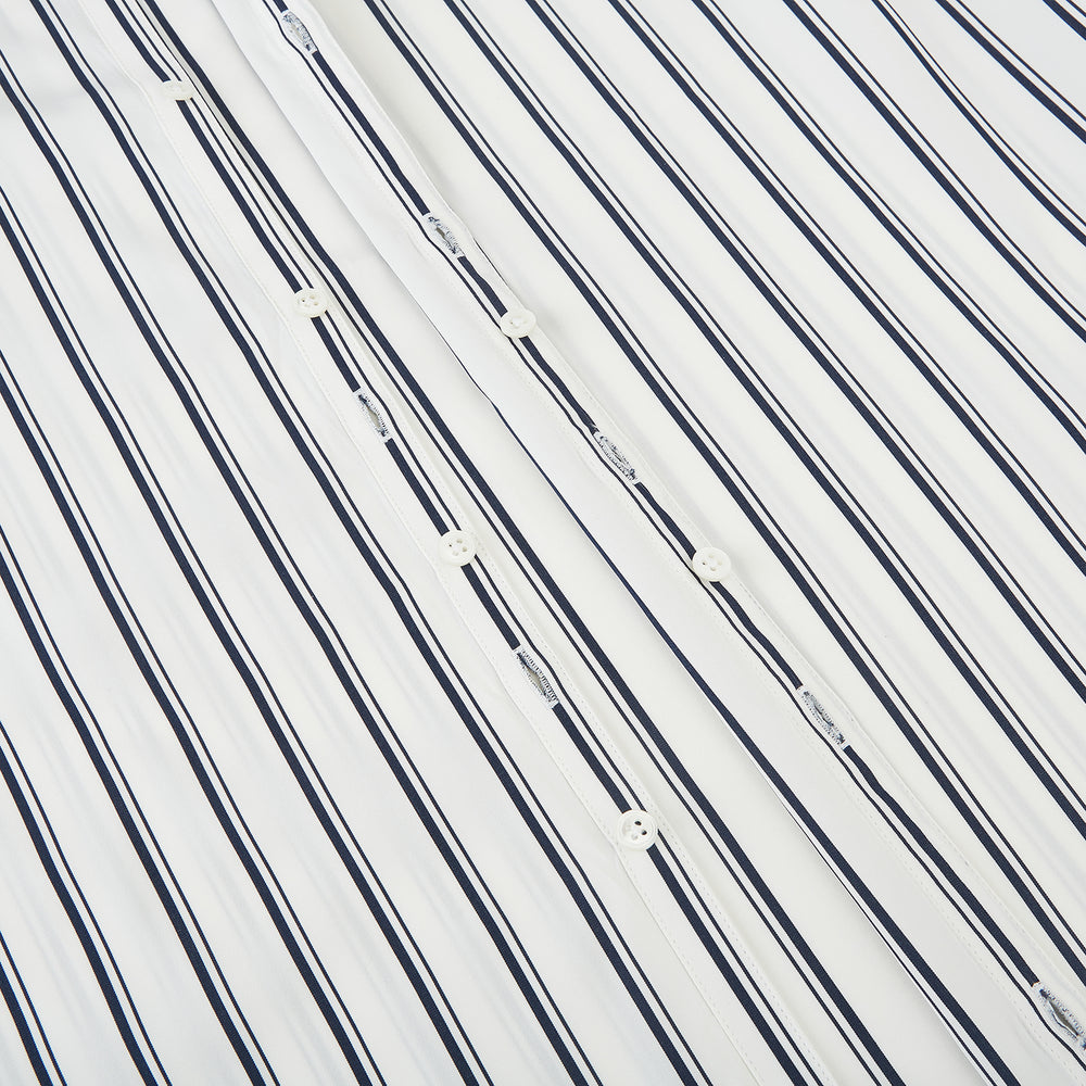 SHIRTS RF WH WINDSOR OPEN CLR WH 3BC NAVY STRIPE 15.5