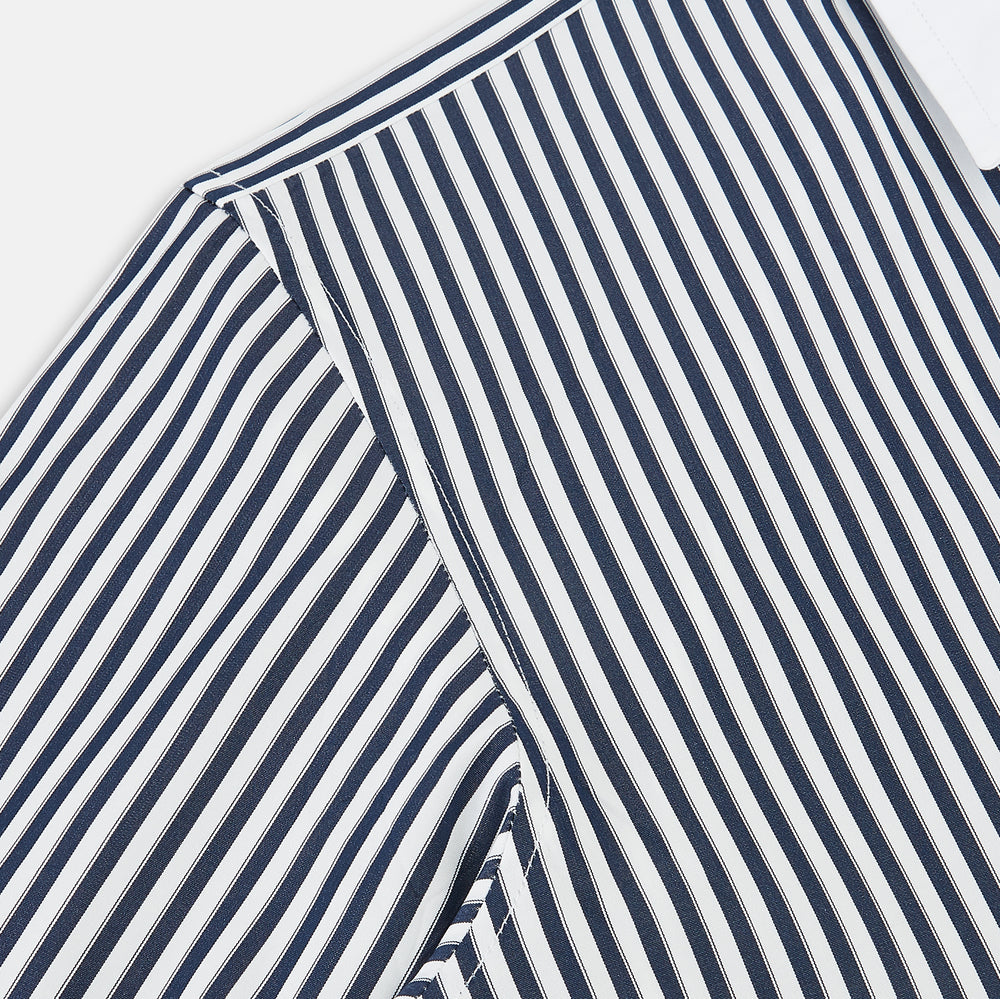 SHIRTS RF WH WINDSOR OPEN CLR WH 3BC NAVY STRIPE 16