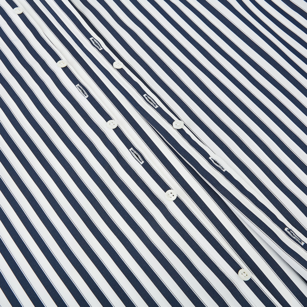 SHIRTS RF WH WINDSOR OPEN CLR WH 3BC NAVY STRIPE 16