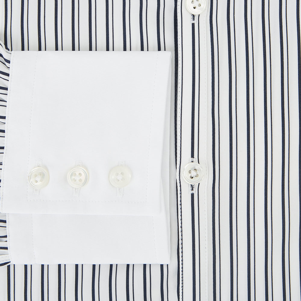 SHIRTS RF WH WINDSOR OPEN CLR WH 3BC NAVY STRIPE 19