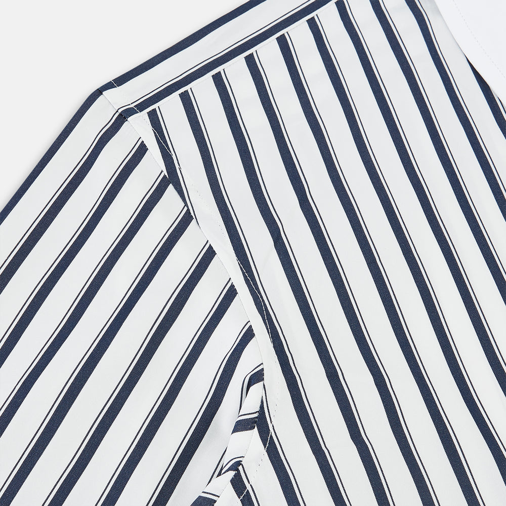 SHIRTS RF WH WINDSOR OPEN CLR WH 3BC NAVY STRIPE 15