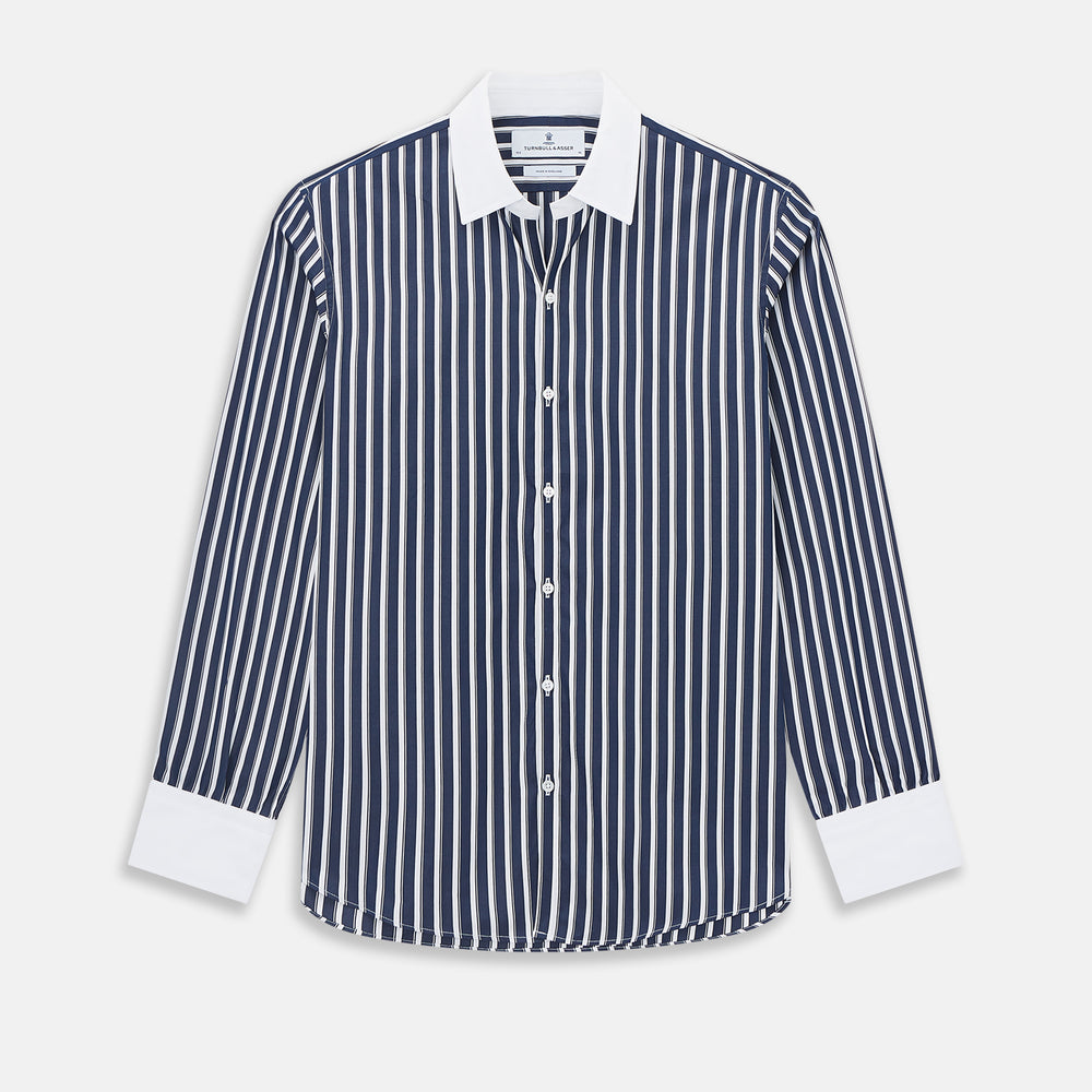 SHIRTS RF WH WINDSOR OPEN CLR WH 3BC WH STR ON NVY 17