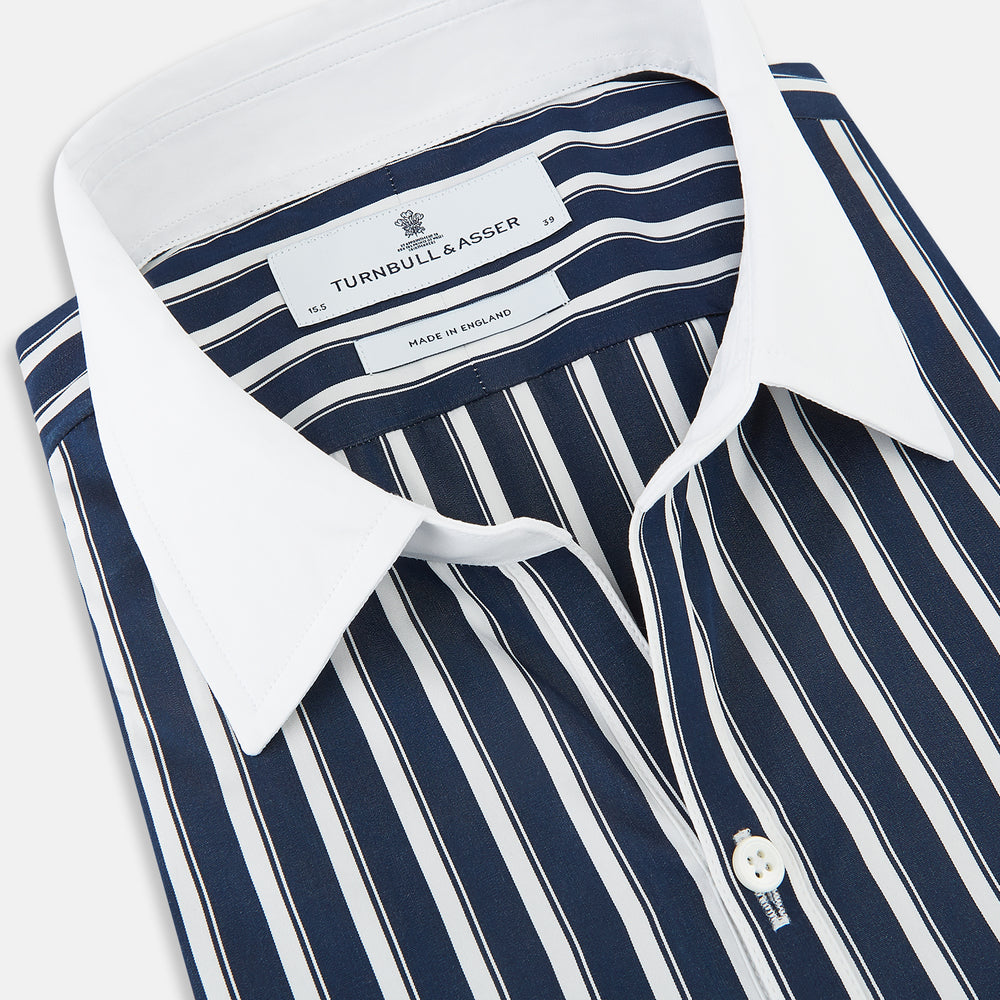 SHIRTS RF WH WINDSOR OPEN CLR WH 3BC WH STR ON NVY 17