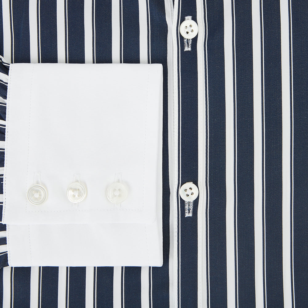SHIRTS RF WH WINDSOR OPEN CLR WH 3BC WH STR ON NVY 17