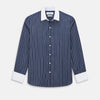 View 1 of product SHIRTS RF WH WINDSOR OPEN CLR WH 3BC WH STR ON NVY 18.5