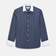 SHIRTS RF WH WINDSOR OPEN CLR WH 3BC WH STR ON NVY 18.5