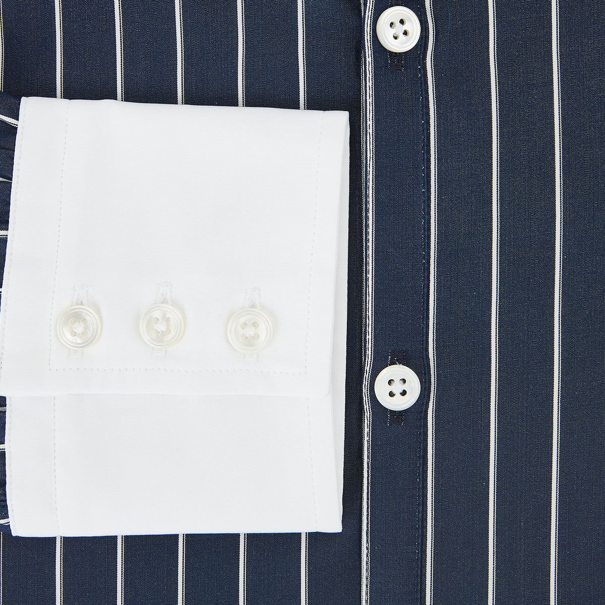 View 4 of product SHIRTS RF WH WINDSOR OPEN CLR WH 3BC WH STR ON NVY 18.5