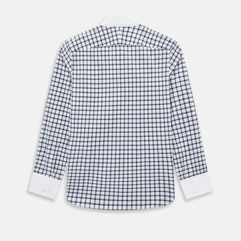SHIRTS RF WH WINDSOR OPEN CLR WH 3BC NAVY CHECK 16