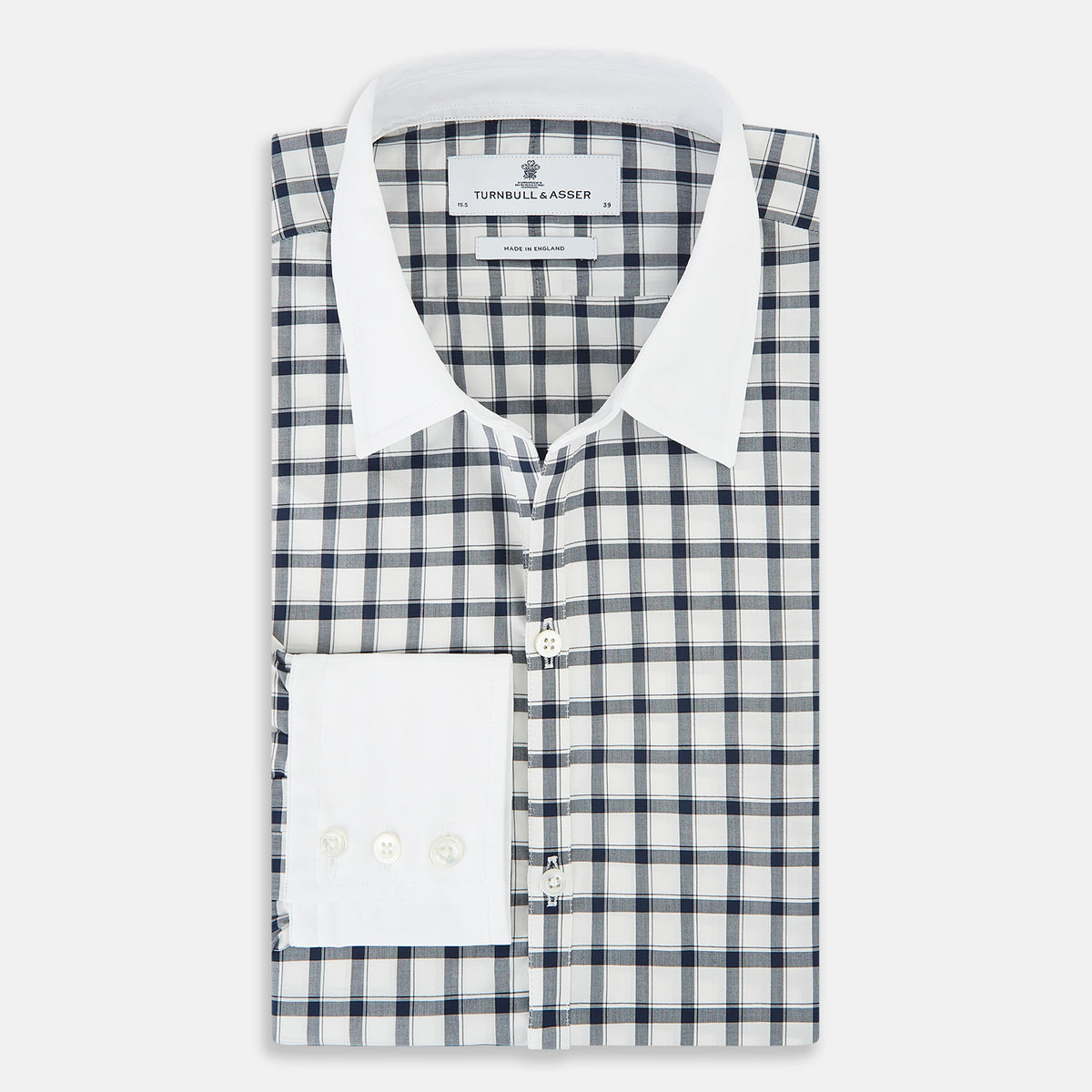 View 5 of product SHIRTS RF WH WINDSOR OPEN CLR WH 3BC NAVY CHECK 16